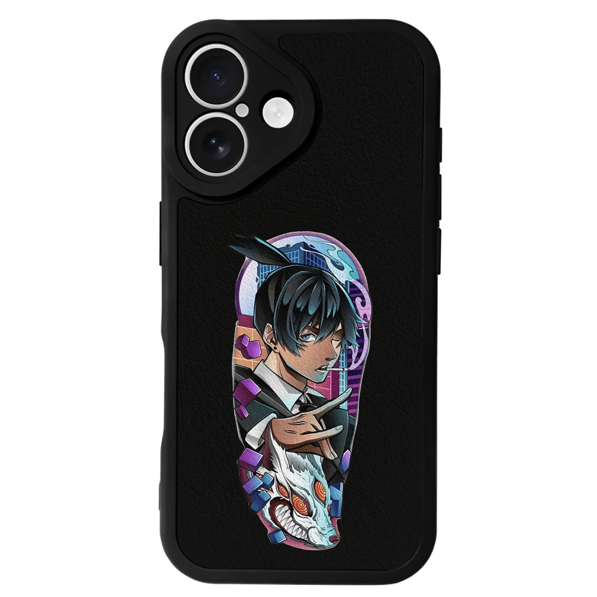 チェンソーマン グッズ,早川アキ - IPhone 16シリーズ対応 ・ シリコンスマホケース ・ レザー調 ・ 高精度フィット ・ 耐衝撃 ・ ワイヤレス充電対応 ・ 精密カット